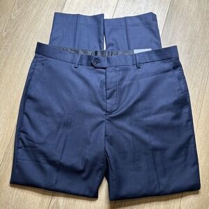 NEW Dolce Roma Slim Fit Stretch Navy Blue Dress Pants‎ Mens Size 38/32 Comfort